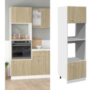 vidaXL Mobile per Microonde “Lyon” Rovere Sonoma 60x57x207 cm