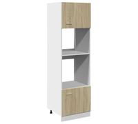 vidaXL Mobile per Microonde “Lyon” Rovere Sonoma 60x57x207 cm