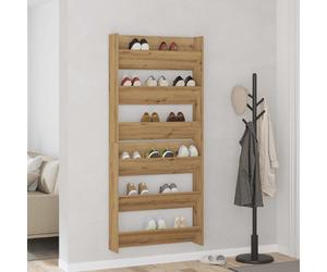 vidaXL Mobile per scarpe 2 pz 85 x 18 x 90 cm Legno ingegnerizzato