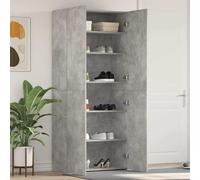 vidaXL Armadio per Scarpe Grigio Calcestruzzo 80x35,5x180 cm Legno ingegnerizzato