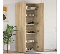 vidaXL Mobile per Scarpe Rovere Sonoma 80x35,5x180 cm Legno ingegnerizzato