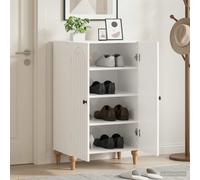 vidaXL Mobile per scarpe ALKMAAR 59,5 x 39,5 x 90 cm Bianco Lucido