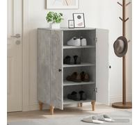 vidaXL Mobile per scarpe ALKMAAR 59,5 x 39,5 x 90 cm Grigio Cemento