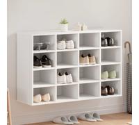 vidaXL Mobile per scarpe Bianco 103 x 30 x 67 cm Legno multistrato