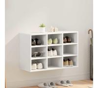 vidaXL Mobile per scarpe Bianco 77,5 x 30 x 51 cm Legno multistrato