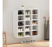 vidaXL Mobile per scarpe Bianco 77,5 x 30 x 83,5 cm Legno multistrato