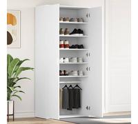vidaXL Mobile per scarpe Bianco 80 x 39 x 180 cm Legno multistrato