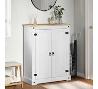 vidaXL Mobile per scarpe Bianco 86 x 38,5 x 108 cm Pino massello