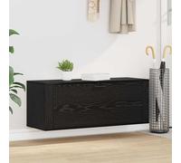 vidaXL Mobile per scarpe con lo scaffale Rovere nero 100 x 35 x 38 cm