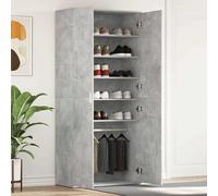 vidaXL Mobile per scarpe con porta Grigio cemento 80 x 39 x 178 cm