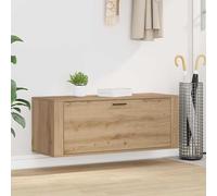 vidaXL Mobile per scarpe con porta rovere artigianale 100 x 35 x 38 cm
