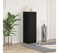 vidaXL Armadio per Scarpe Moderno in Rovere Nero con 6 Ripiani | Organizzatore Chic per Ingressi Mobili di Archiviazione in Legno Ingegnerizzato Design Autoportante per Uso Interno