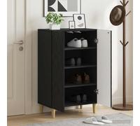 vidaXL Mobile per scarpe DELFT 59,5 x 39,5 x 90 cm Nero