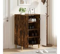 vidaXL Mobile per scarpe DELFT 59,5 x 39,5 x 90 cm Rovere Fumo