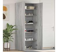 vidaXL Mobile per scarpe Grigio 80 x 35.5 x 180 cm Legno multistrato
