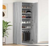 vidaXL Mobile per scarpe Grigio 80 x 39 x 180 cm Legno multistrato
