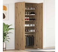vidaXL Mobile per scarpe Marrone 80 x 39 x 180 cm Legno multistrato