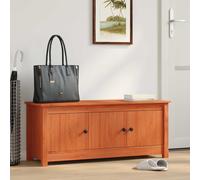 vidaXL Mobile per scarpe Marrone Cera 110 x 38 x 45,5 cm