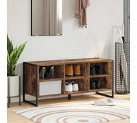 vidaXL Mobile per scarpe Quercia Fumosa 60 x 35 x 44 cm