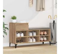 vidaXL Mobile per scarpe rovere artigianale 102 x 36 x 60 cm