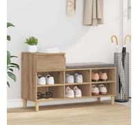 vidaXL Mobile per scarpe Rovere artigianale 102 x 36 x 60 cm