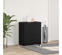 vidaXL Armadio Scarpe Moderno Rovere Nero unità di Storage Interno 4 Ripiani Design Autoportante Arredamento Corridoio Organizzatore Scarpe Finitura Legno Ingegnerizzato Scaffale Compatto Elegante