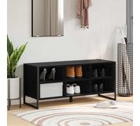 vidaXL Mobile per scarpe Rovere Nero 60 x 35 x 44 cm Legno multistrato