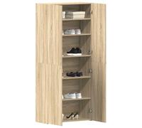 vidaXL Mobile per Scarpe Rovere Sonoma 80x35,5x180 cm Legno ingegnerizzato