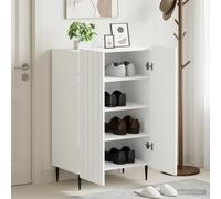 vidaXL Mobile per scarpe ZWOLLE 59,5 x 39,5 x 91,5 cm Bianco