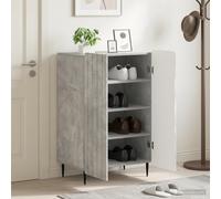 vidaXL Mobile per scarpe ZWOLLE 59,5 x 39,5 x 91,5 cm Grigio Cemento