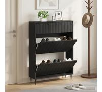vidaXL Mobile per scarpe ZWOLLE 78 x 24 x 103 cm Legno ingegnerizzato