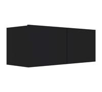 vidaXL Mobile per TV Armadietto Basso Buffet Arredo Unità Multimediale Mobiletto HiFi Credenza Consolle Madia Nero 80x30x30 cm in Truciolato