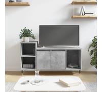 AX Mobiletto TV 100x35x55cm 5Scomparti Salotto Multiuso Grigio Multimedia 831312
