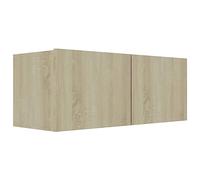 vidaXL Mobile per TV Mobiletto HiFi Armadietto Basso Buffet Madia Arredo unità Multimediale Consolle Credenza Rovere Sonoma 80x30x30cm in Truciolato