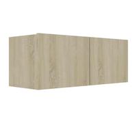 vidaXL Mobile per TV Mobiletto HiFi Armadietto Basso Buffet Madia Arredo unità Multimediale Consolle Credenza Rovere Sonoma 80x30x30cm in Truciolato