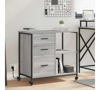 vidaXL Mobile per Ufficio con ruota Grigio sonoma 76 x 41 x 72 cm