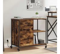 vidaXL Mobile per Ufficio con ruota Rovere fumo 76 x 41 x 72 cm