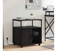 vidaXL Mobile per Ufficio con ruota Rovere nero 61 x 46 x 67 cm