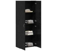 vidaXL Armadio da Ufficio in Rovere Nero - 60 x 32 x 153 cm - Fatto in Legno ingegnerizzato. Ha Un Design Moderno con 6 Ripiani, Perfetto per riporre Cose. Ottimo per i soggiorni, Questo Mobile elega