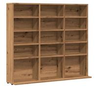 vidaXL Mobile Porta CD Artigianale 100x23x89,5 cm Legno multistrato con mensole e armadietto