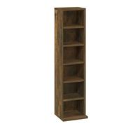 vidaXL Mobile Porta CD Rovere Fumo 21x20x88 cm in Legno Multistrato