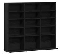 vidaXL Mobile Porta CD Rovere Nero 100x23x89,5 cm Legno Multistrato, libreria, Mobile Contenitore, scaffaliera, Mobile con mensole, armadietto