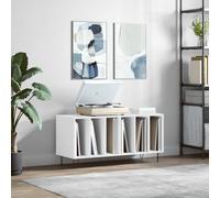 vidaXL Mobile Porta Dischi Bianco 100x38x48 cm in Legno Multistrato
