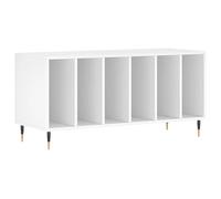vidaXL Mobile Porta Dischi Bianco 100x38x48 cm in Legno Multistrato