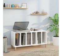vidaXL Mobile porta dischi Bianco 100×38×48 cm in legno multistrato