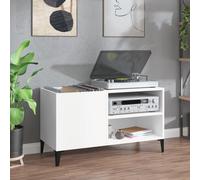 vidaXL Mobile Porta Dischi Bianco 84,5x38x48 cm in Legno Multistrato