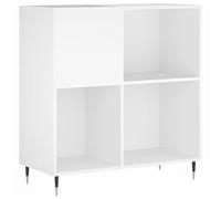 vidaXL Mobile Porta Dischi Bianco 84,5x38x89 cm in Legno Multistrato