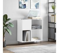 vidaXL Mobile Porta Dischi Bianco 84,5x38x89 cm in Legno Multistrato