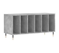 vidaXL Mobile Porta Dischi Grigio Cemento 100x38x48 Legno Multistrato