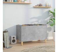vidaXL Mobile Porta Dischi Grigio Cemento 74,5x38x48 Legno Multistrato